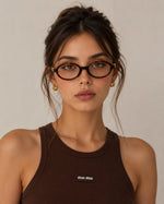 ÓCULOS MIU MIU OVAL GRAU